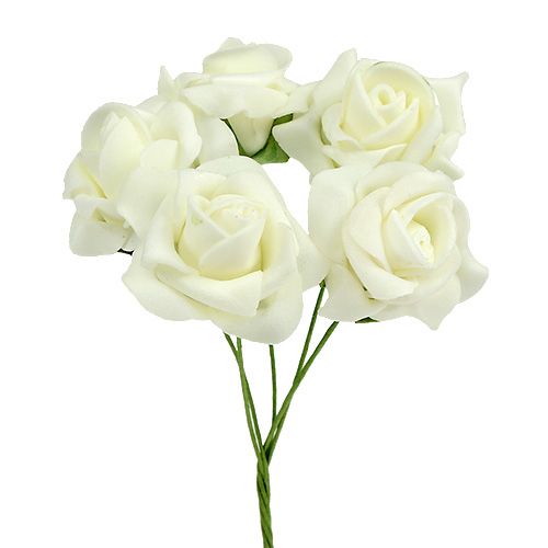 Foam Rose Ø3,5cm Creme 48 St bestellen | Floristik24.at