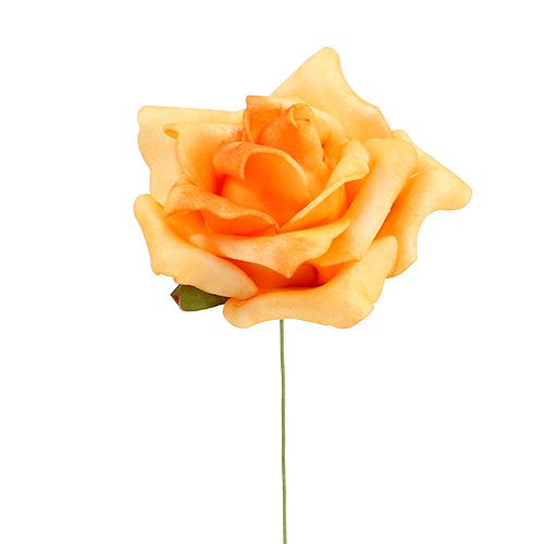 Floristik24 Foamrose Ø6cm Hellorange 27St
