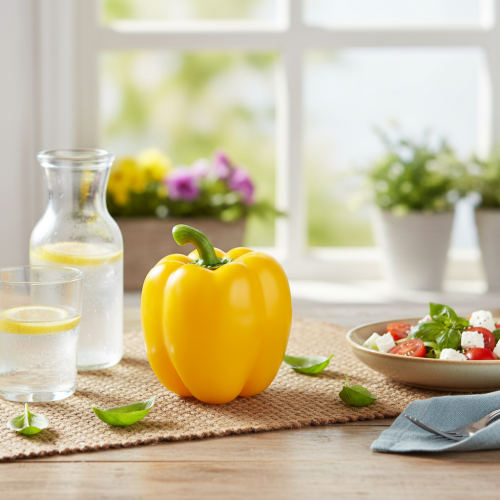 Kunststoff Lebensmittelattrappe Deko-Paprika Gelb Höhe 10cm | Floristik24.at