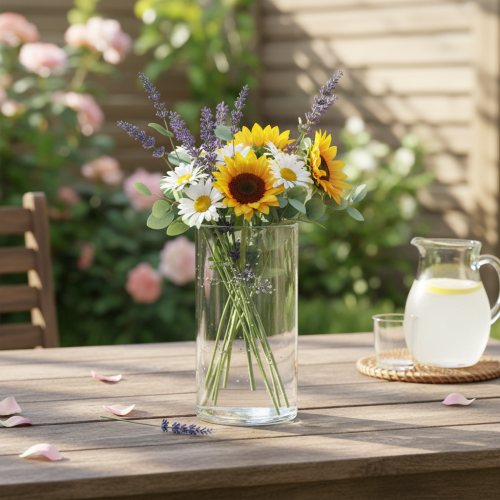 Artikel Glasvase hoch Schlichter Glaszylinder als Blumenvase oder Deko-Glas 20cm