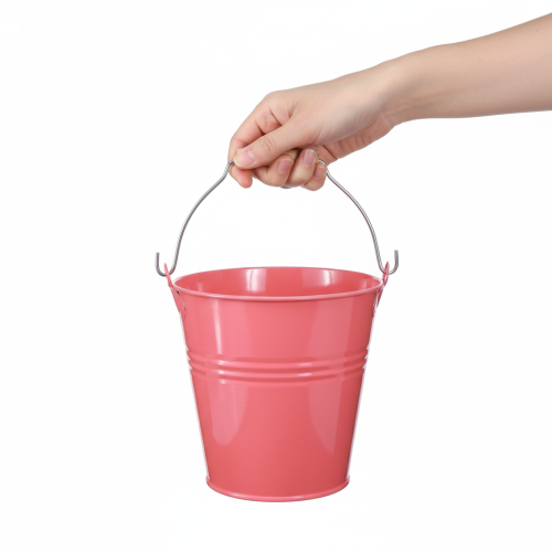 Artikel Eimer Blumenkübel Metall Rosa 26x22,5x23cm 6l für Innen und Außen