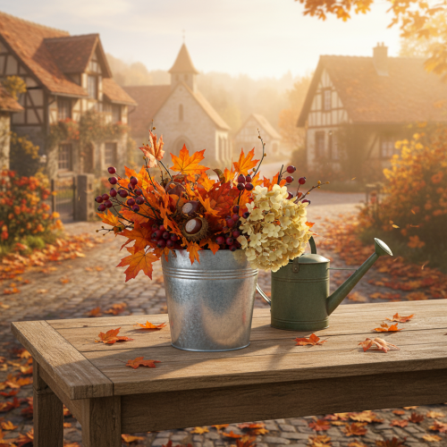 Artikel Blumentopf mit Griffen Metall Deko Eimer Ø21cm H19,5cm