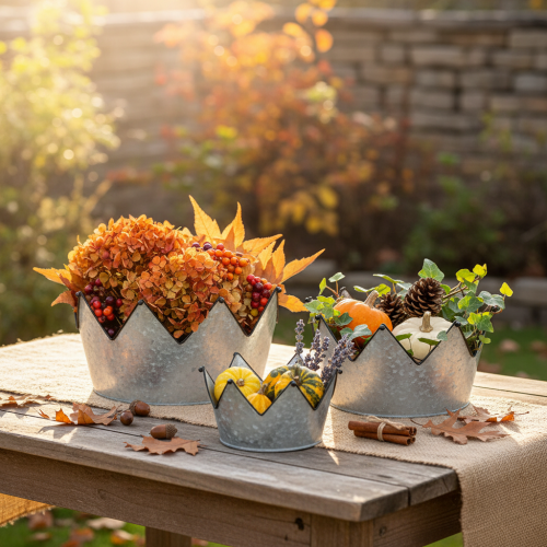 Artikel Dekoschale Metallschale Krone Ø26,5/22,5/19cm 3er-Set