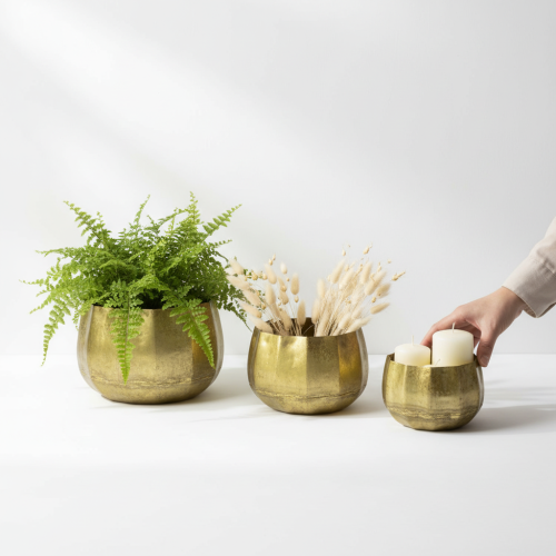 Artikel Dekoschale Messing Metallschale Ø22/18/14cm 3er-Set