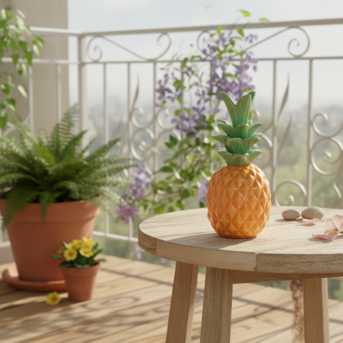 Deko-Ananas aus Keramik, bunt, 17 cm, 3er-Set | Floristik24.at