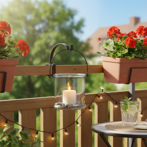 Windlicht aus Glas zum Hängen Ø 12 cm, Höhe 12,5 cm, 2er Set | Floristik24.at
