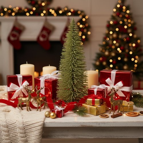 Tannenbaum künstlich Grün 70 cm aus Metall und Kunststoff für Winterdekoration | Floristik24.at