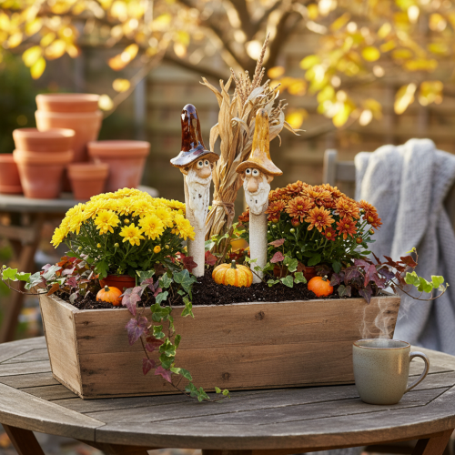 Deko Gartenfigur Zwerg aus Keramik 16cm 2er-Set für Pflanzkübel | Floristik24.at