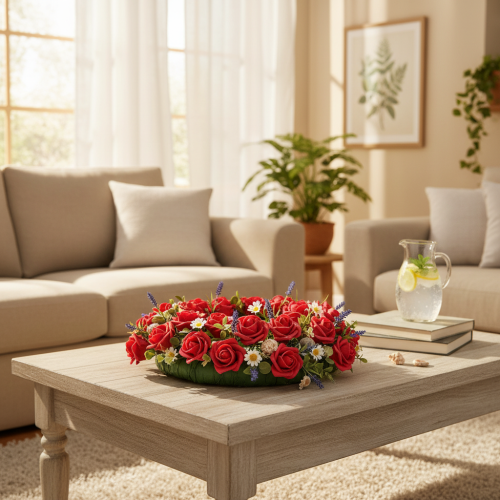 Künstliche Rose aus Schaumstoff Rot mit Drahtstiel 5 cm 100 Stück | Floristik24.at