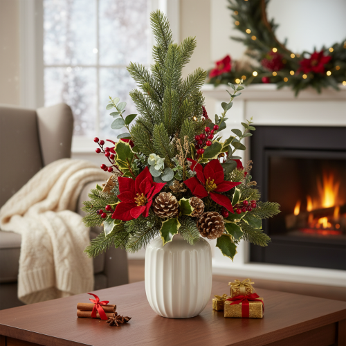 Künstlicher Tannenzweig 65 cm Grün 3 Stück für Weihnachtsdekoration | Floristik24.at