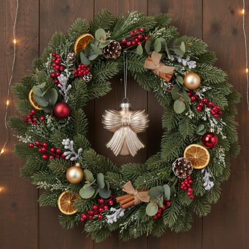Glas-Weihnachtsanhänger Schleife zum Hängen 10 cm Braun 2er-Set | Floristik24.at