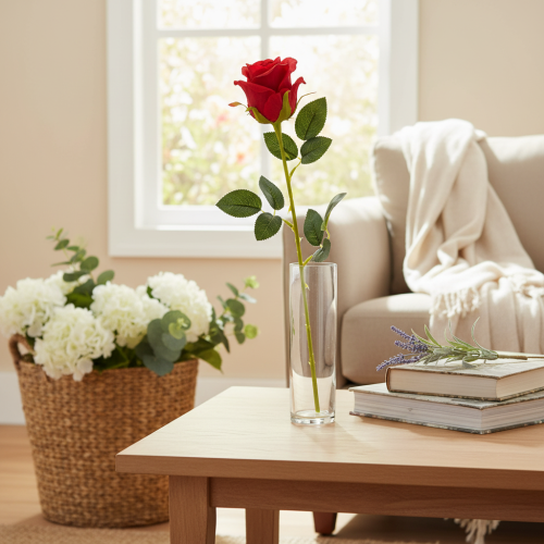 Artikel Künstliche Rose 62cm Rot 12er Set Kunstblumen für Dekoration