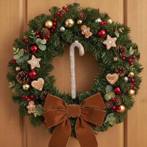 Artikel Zuckerstange Weihnachtsanhänger aus Glas mit Schneeflockenmotiv 22 cm Bronze