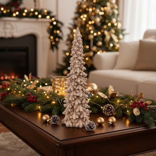 Artikel Deko-Tannenbaum beflockt Kunststoff 34cm Braun Innenbereich
