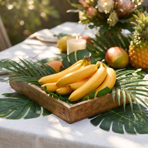 Künstliche Banane aus Kunststoff Gelb 18cm für Dekoration | Floristik24.at