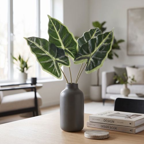 Alocasia Kunstpflanze Pfeilblatt 55cm Grün Kunststoff | Floristik24.at