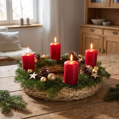 Artikel Strohkranz Strohrömer 25 cm x 6 cm Naturmaterial 2 Stück für Advents- und Türkränze