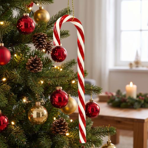 Zuckerstangen aus Kunststoff 12cm Rot-Weiß 5er Set | Floristik24.at