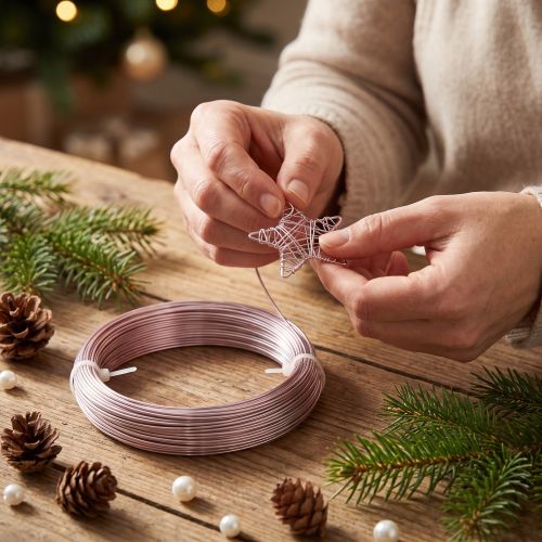 Aluminiumdraht Ø1mm Rosa für Dekorationen und Bastelarbeiten | Floristik24.at