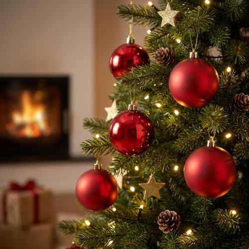 Christbaumkugeln Plastik Rot 8cm 6 St | Floristik24.at