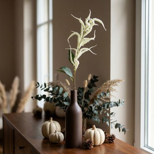 Amaranth Fuchsschwanz Kunstpflanze Creme-Weiß 95cm aus Kunststoff | Floristik24.at