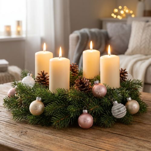 Mini Weihnachtskugeln aus Glas Ø 3 cm in Creme, Rosa und Weiß, 9-teilig | Floristik24.at