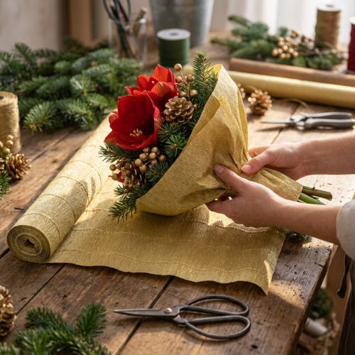 Floristen-Krepppapier Gold