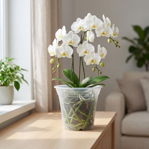 Plastiktopf „Irys“ Transparent Ø17cm Kunststoff Blumentopf | Floristik24.at