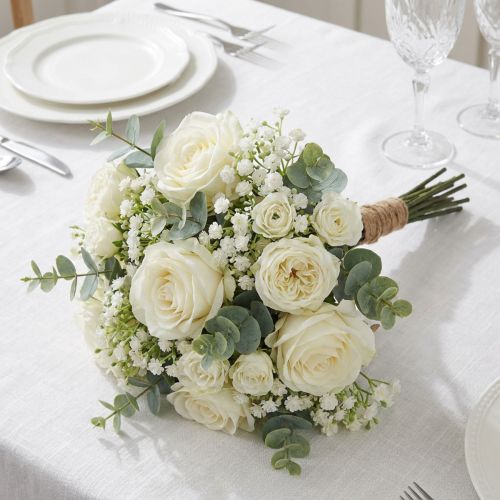 Schleierkraut Kunstblumen Weiß L30cm 6 Stiele