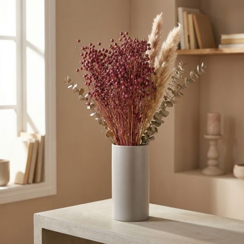 Trockengras Flachs getrocknet altrosa 50–55cm 80g Wohnraumdekoration | Floristik24.at