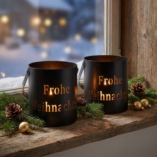 Windlicht mit Henkel aus