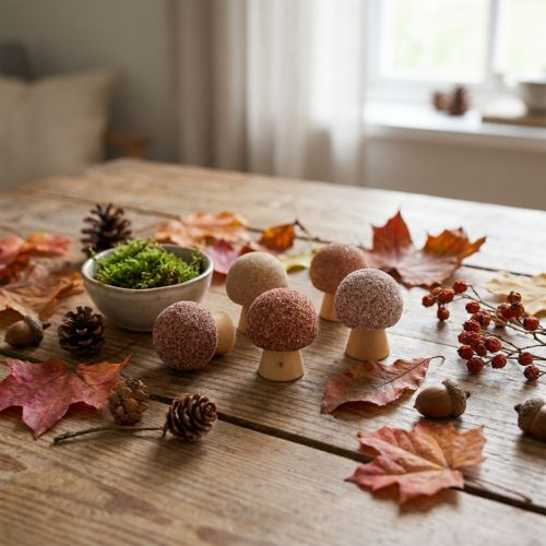 Artikel Streudeko Mini Holzpilze Braun Ø2 cm Naturholz 24 Stück