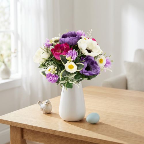 Künstlicher Blumenstrauß Anemone, 26 cm, Frühlingsdeko, Mehrfarbig | Floristik24.at