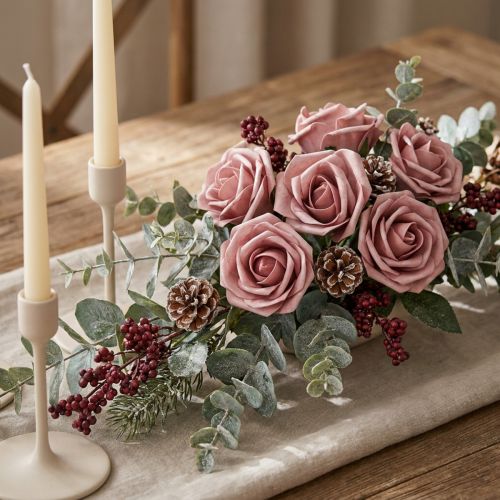 Schaumrosen Altrosa Ø10cm mit Draht, 8 Stück | Floristik24.at