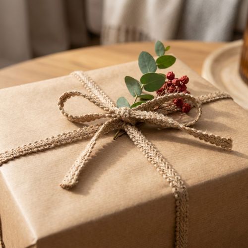 Artikel Dekoband Jute Natur Ornament 2cm x 12m für Dekorationen