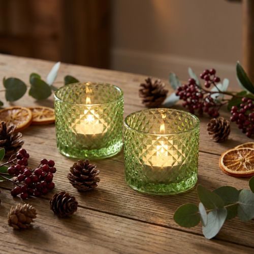 Dekoschale Glas Teelichthalter