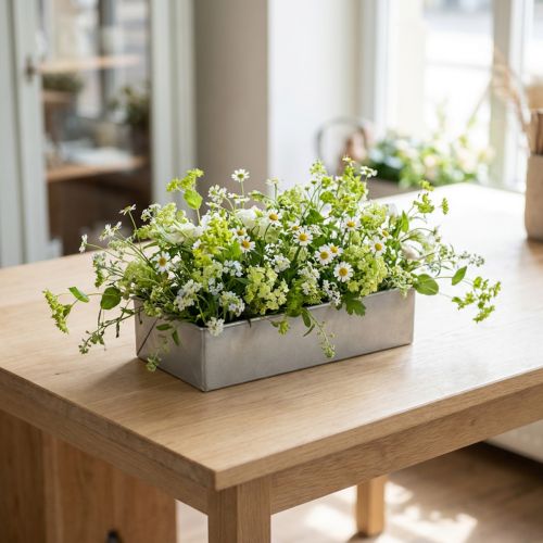Schale eckig Grau 20cm x 10,5cm H5cm | Floristik24.at