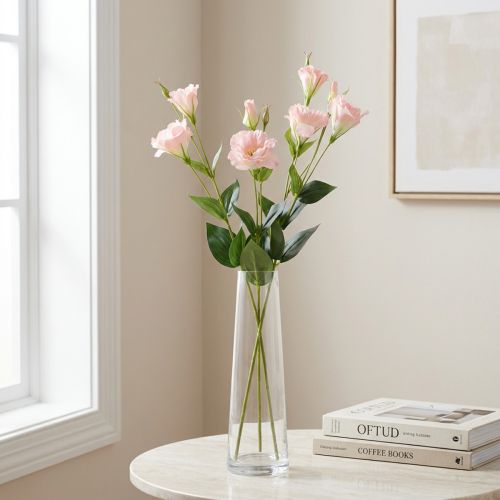 Lysianthus künstlich Rosa 87,5 cm aus Kunststoff mit 4 Blüten | Floristik24.at