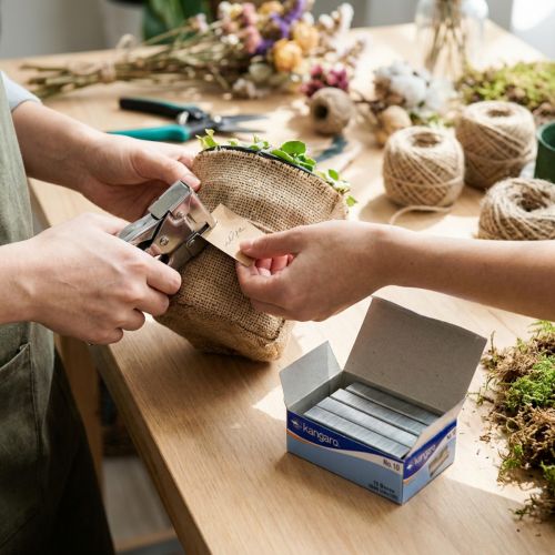 Artikel Tackerklammern Metall 10/5 5000x Silber Heftklammern für Büro und Floristik