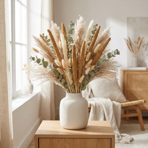 Gelbe Trockenblumen-Kolbenhirse, ca. 61–75 cm, 10 Stiele | Floristik24.at