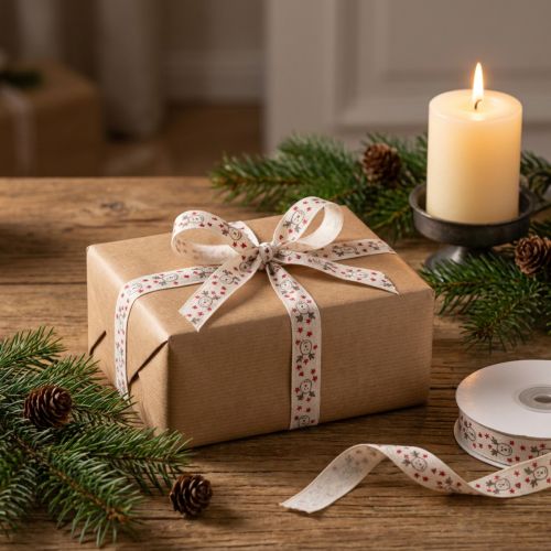 Weihnachtsband Textil Rentier