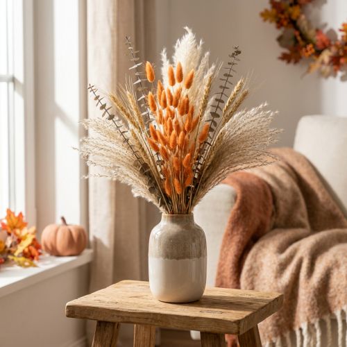 Lagurus getrocknet Hasenschwanzgras in Apricot 55-60cm 50g | Floristik24.at
