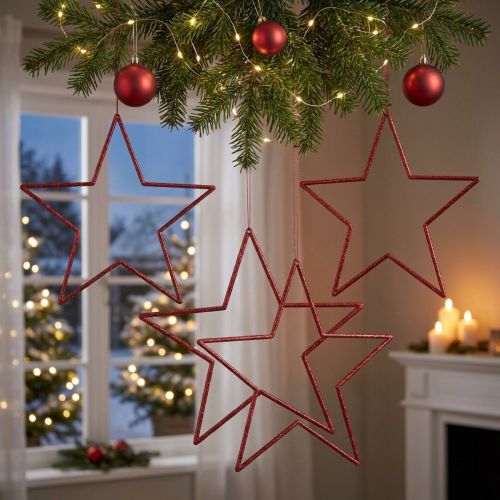 Große rote Weihnachtssterne