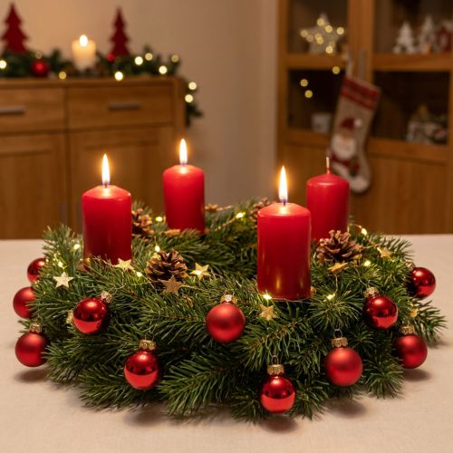 Artikel Mini-Weihnachtskugeln Ø2,5 cm Rot Matt und Glänzend aus Glas 22 Stück