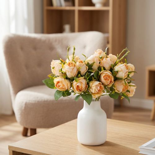 Rosenstrauß aus Kunststoff, künstliche Dekoration, 31 cm, Rosa, 3 Stiele | Floristik24.at