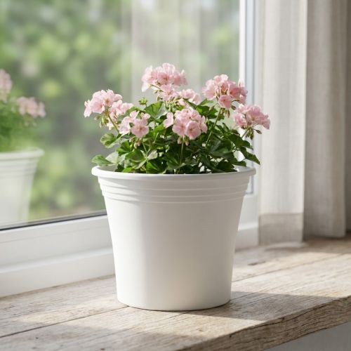 Plastiktopf Irys Weiß Ø25cm H21cm 1 Stück | Floristik24.at