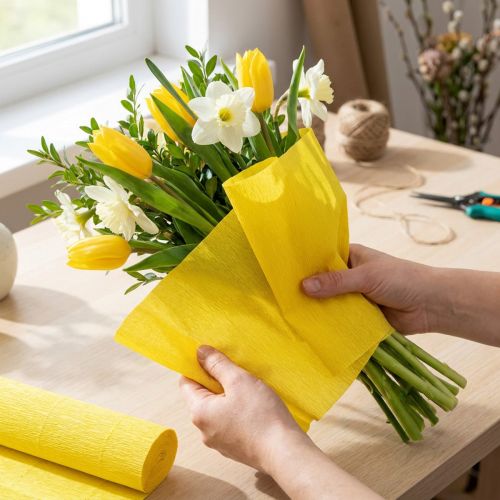 Floristen-Krepppapier Gelb 50