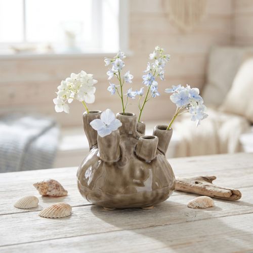 Artikel Keramik Vase in Korallenoptik Braun Ø11,5cm H10cm