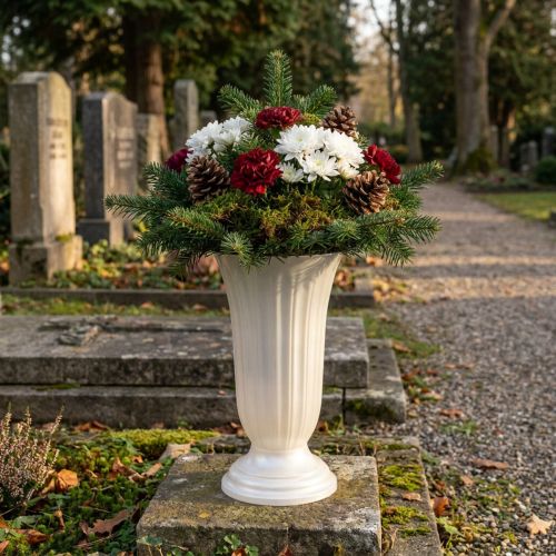 Einstellvase aus Kunststoff, Perlmutt, Ø 28 cm, Höhe 47 cm | Floristik24.at