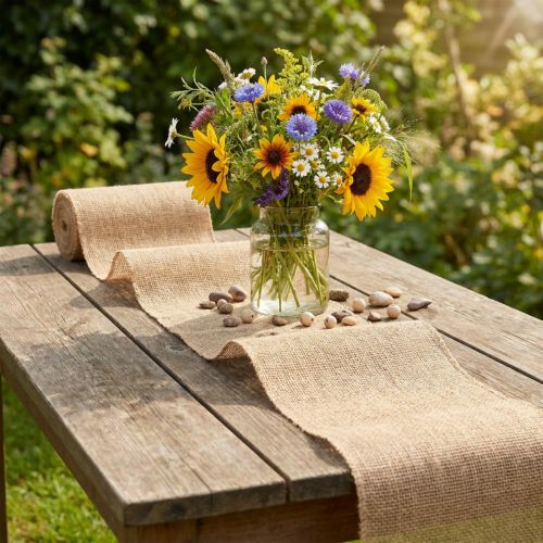 Juteband Natur 15 cm x 40 m für Dekoration und Bastelarbeiten | Floristik24.at